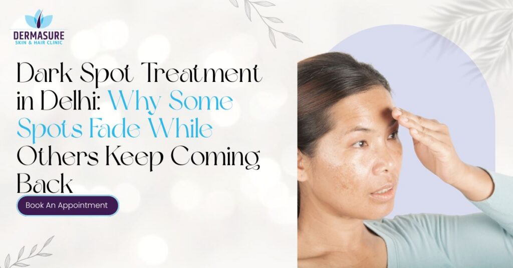 Dark spot and pigmentation treatment consultation at DermaSure in South Delhi